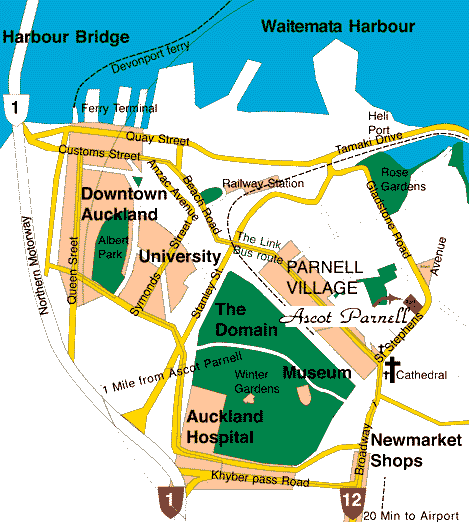 Ascot Parnell City Location Map